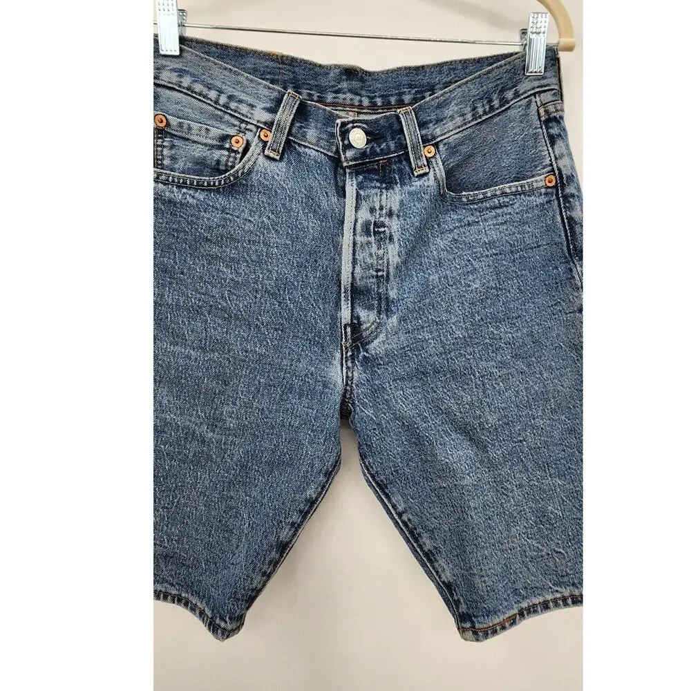 Levi's 501 Button Fly Denim Shorts Size 30 9 In Inseam